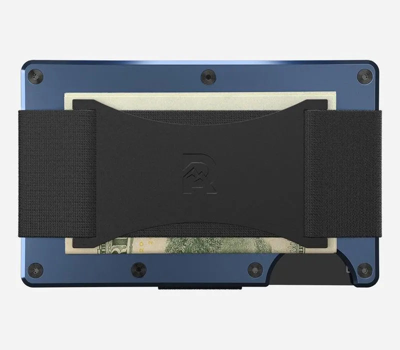 Aluminum | Alpine Navy Minimalist Wallet - Cash Strap
