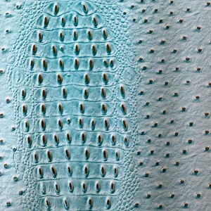 Aqua Blue Gatorich Faux Leather Vinyl Fabric