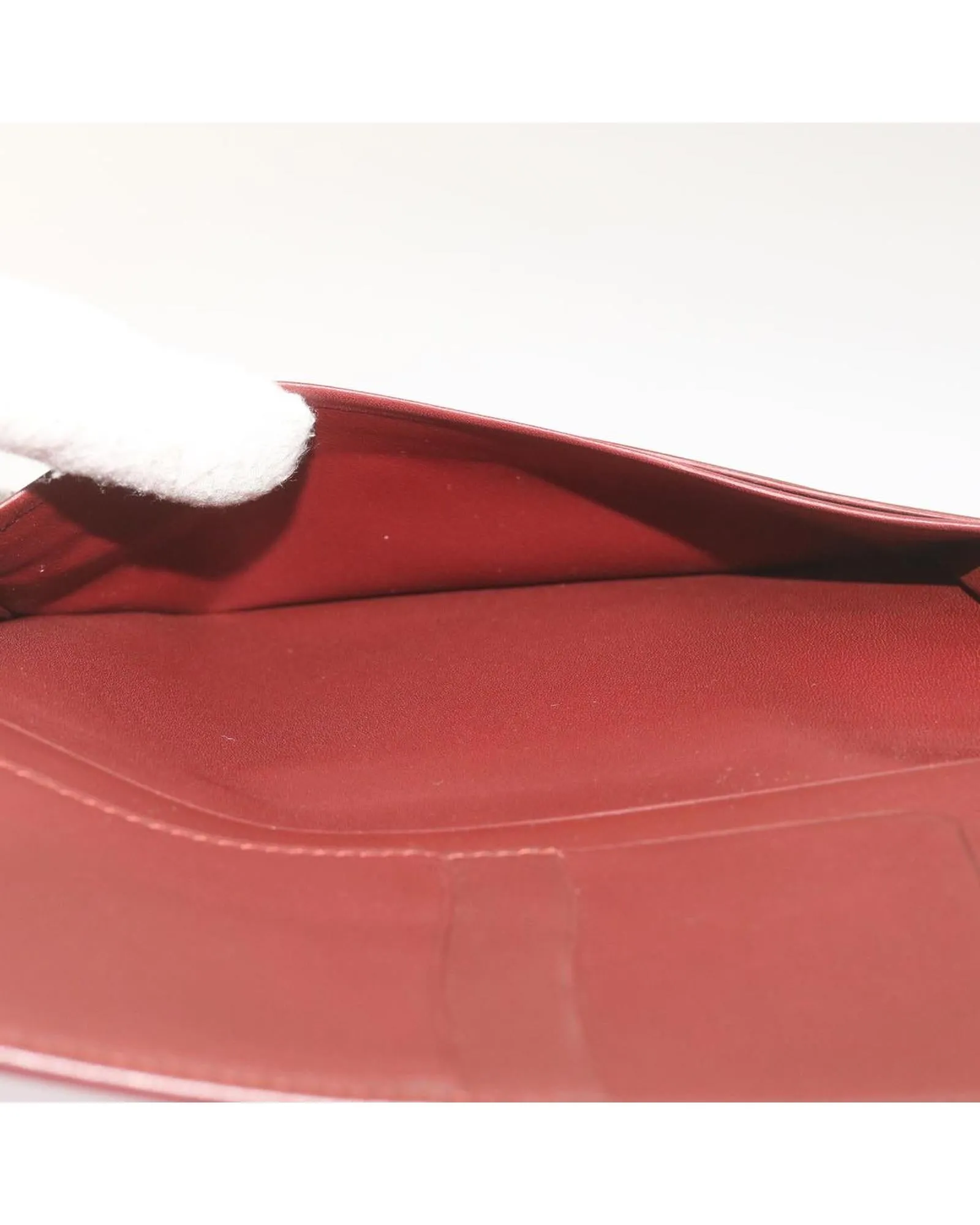 Authentic Leather Long Wallet in Wine Red by Cartier