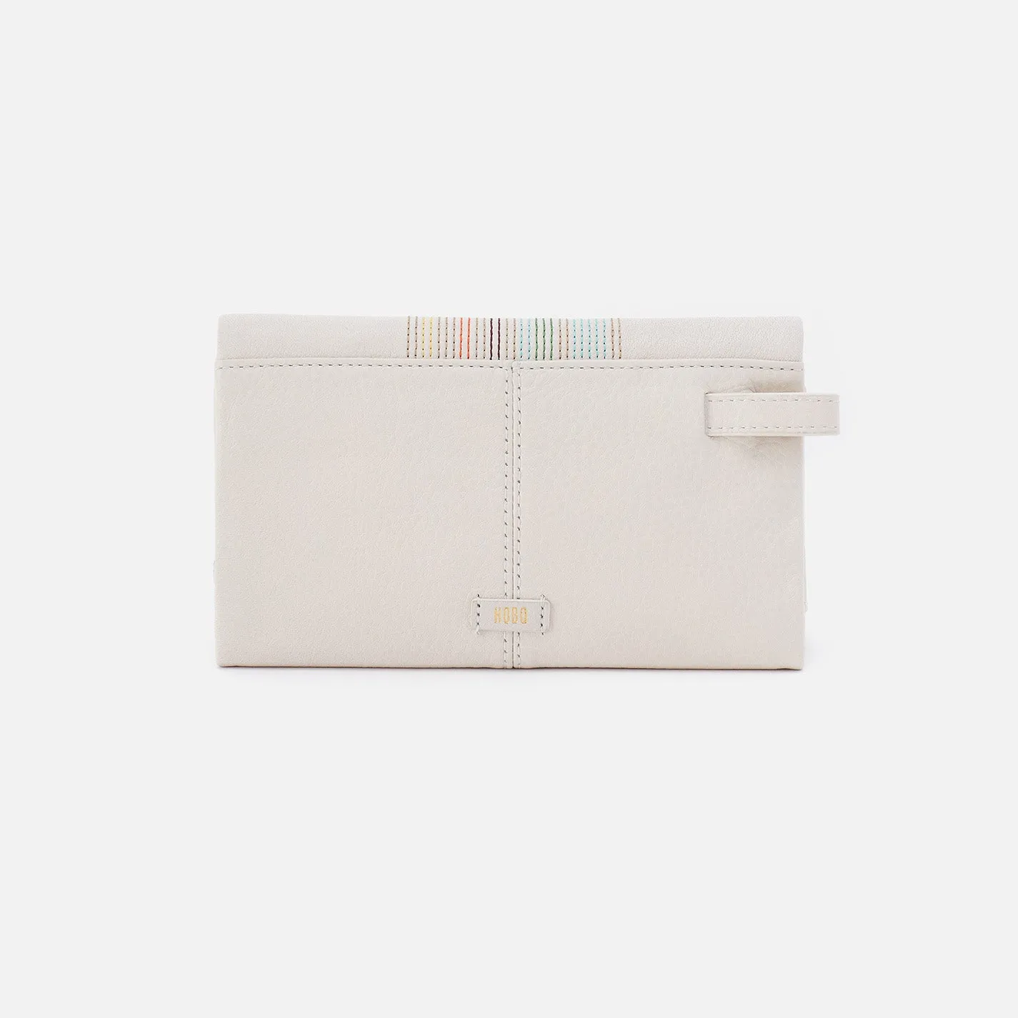 Keen Continental Wallet in Pebbled Leather - White