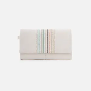 Keen Continental Wallet in Pebbled Leather - White