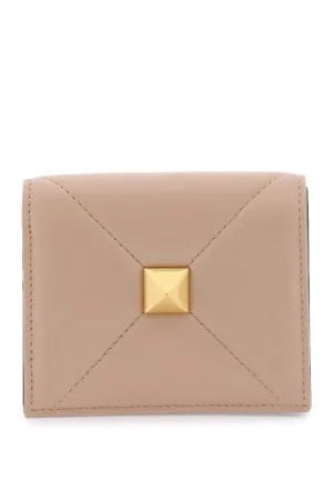 Valentino garavani roman stud small wallet in nappa leather